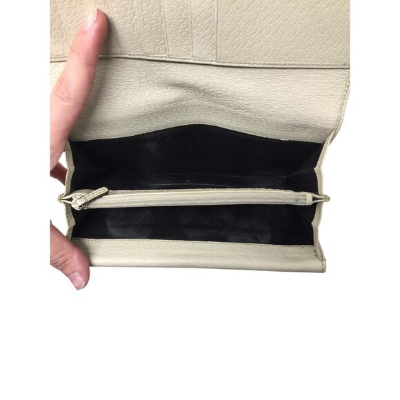 Gucci GG Canvas Beige and White Leather Double Layer Long Wallet - Picture 3 of 16
